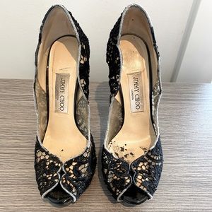 Jimmy Choo lace peep toe